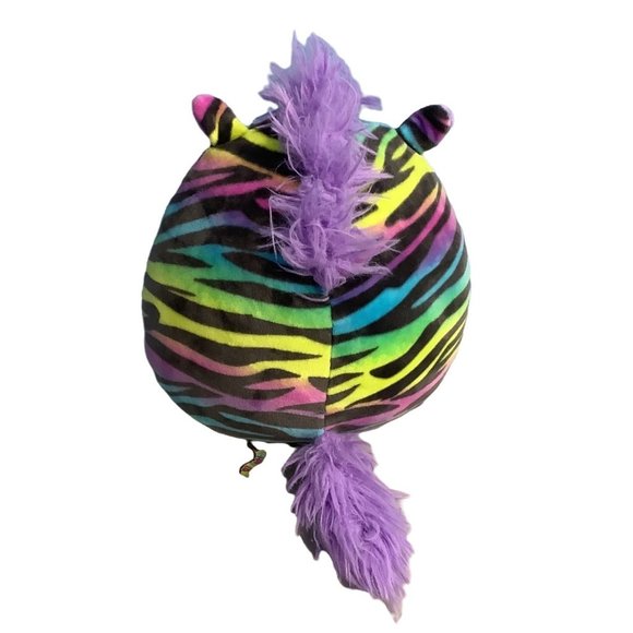 Squishmallow Rainbow Zebra Striped Plush 10" Kelly Toy Stuffed Animal Toy - Picture 4 of 5